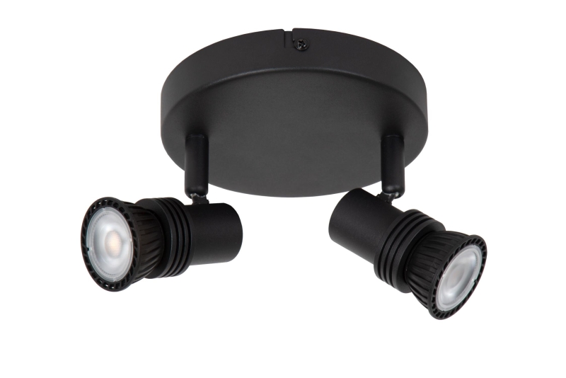 Lucide KIANTI - Ceiling spotlight - Ø 15 cm - 2xGU10 - Black